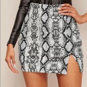 Shein Snake Skin Print Mini Skirt